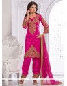 Fetching Hot Pink Designer Patiala Salwar Kameez