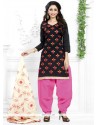 Customary Chanderi Cotton Lace Work Designer Patila Salwar Suit