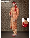 Awesome Maroon Pure Silk Wedding Sherwani
