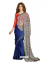 Heavenly Blue Lace Work Casual Saree