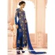 Thrilling Blue Designer Salwar Suit
