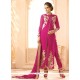 Refreshing Georgette Hot Pink Designer Salwar Suit
