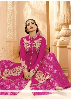 Classy Hot Pink Designer Palazzo Salwar Suit