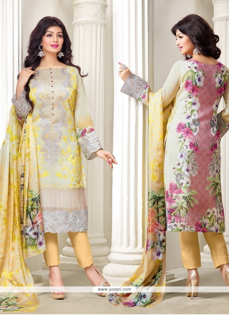Ayesha Takia Embroidered Work Designer Straight Salwar Suit
