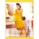Splendid Yellow Embroidery Work Churidar Salwar Suit