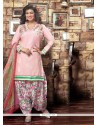 Bedazzling Embroidered Work Cotton Designer Patiala Suit