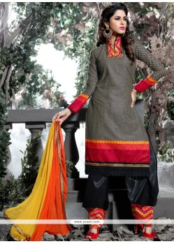 Spellbinding Cotton Lace Work Designer Salwar Suit