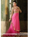 Malaika Arora Khan Embroidered Work Hot Pink Anarkali Salwar Suit
