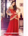 Malaika Arora Khan Red Designer Palazzo Salwar Suit