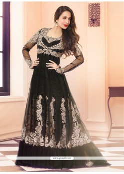 Malaika Arora Khan Black Anarkali Salwar Suit