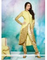 Malaika Arora Khan Zari Work Cream Designer Salwar Suit