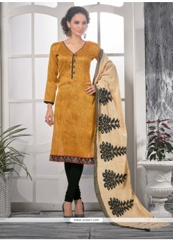 Fantastic Bhagalpuri Silk Print Work Churidar Designer Suit