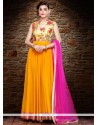 Especial Net Yellow Resham Work Anarkali Salwar Suit
