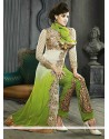 Bedazzling Green Shaded Embroidery Pakistani Suit