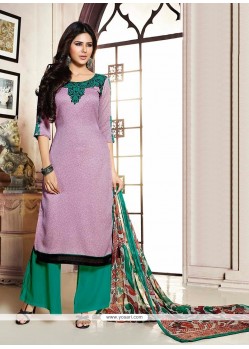 Purple Pashmina Pakistani Suit
