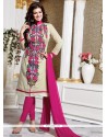 Ayesha Takia Cream Cotton Churidar Designer Suit