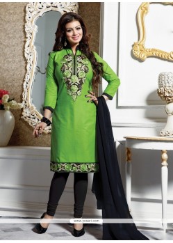 Ayesha Takia Green Churidar Designer Suit