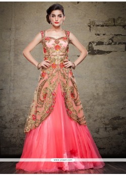 Flamboyant Net Floor Length Gown
