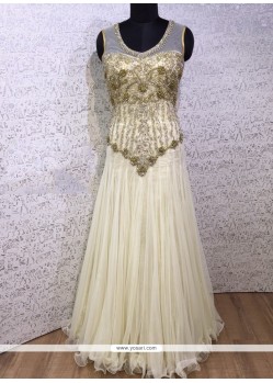 Stupendous Net Embroidered Work Designer Gown