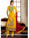 Blooming Mustard Embroidery Work Pakistani Suit