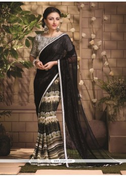 Luscious Georgette Lace Work Casual Saree