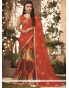 Remarkable Georgette Lace Work Casual Saree