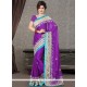 Sophisticated Satin Purple Designer Saree