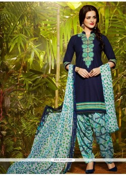 Honourable Lace Work Cotton Designer Patiala Suit