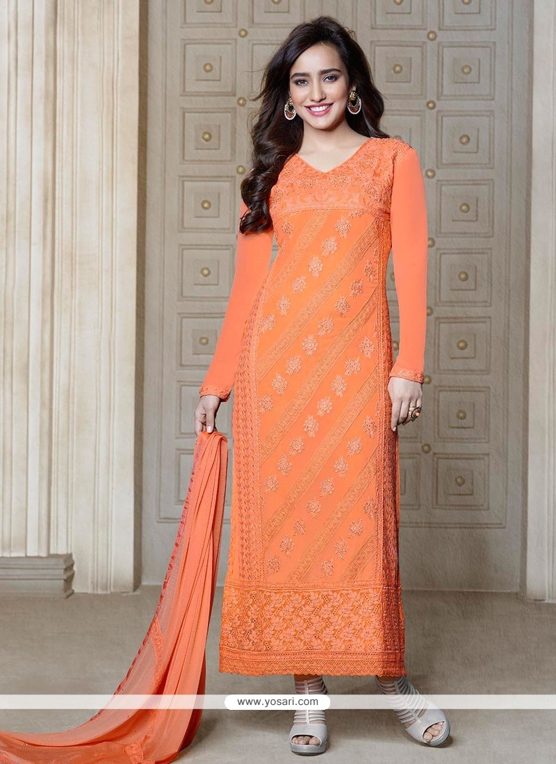Neha Sharma Orange Salwar Suit