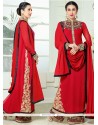 Karishma Kapoor Red Designer Palazzo Salwar Suit