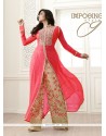 Integral Hot Pink Georgette Designer Palazzo Salwar Suit