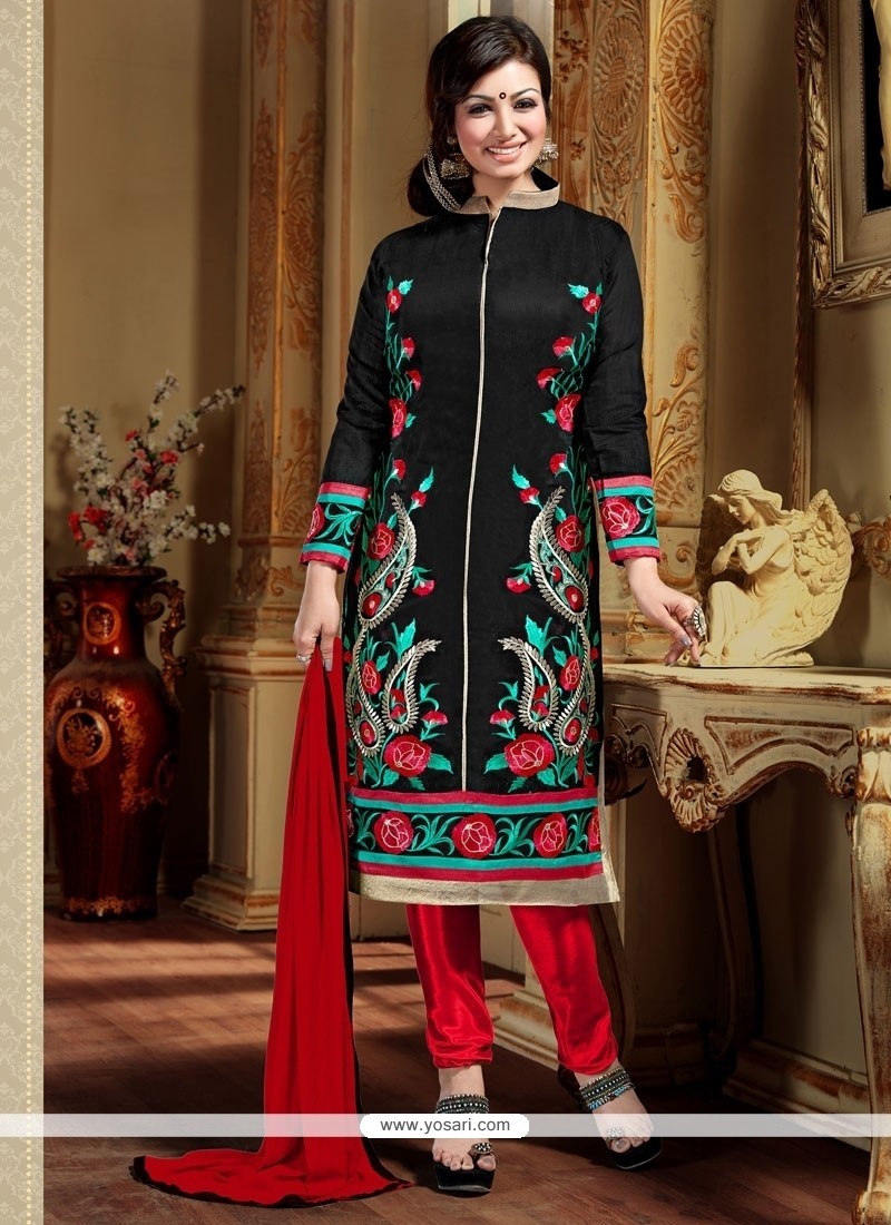 Charismatic Embroidered Work Designer Straight Salwar Suit