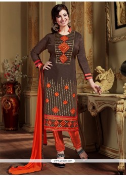 Gleaming Silk Lace Work Designer Straight Salwar Kameez