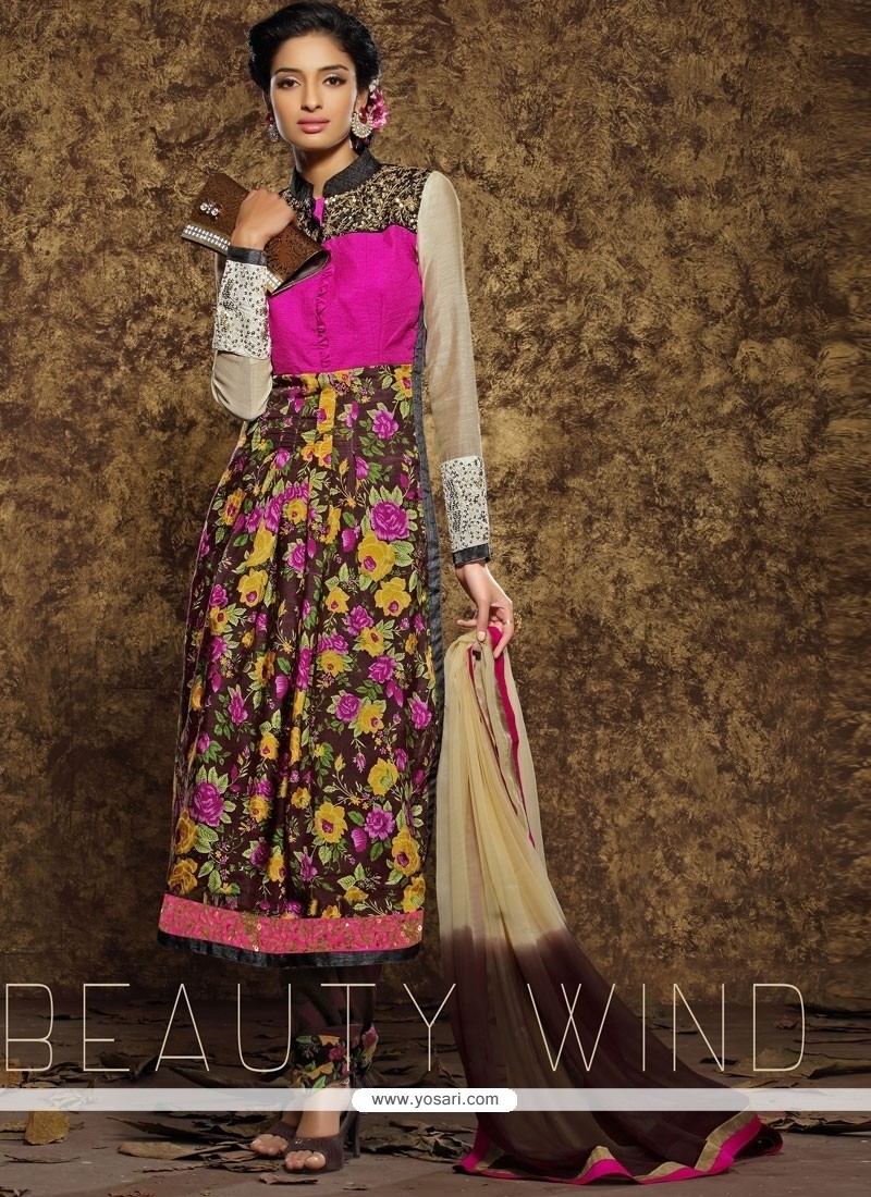 Excellent Multi Colour Anarkali Salwar Suit