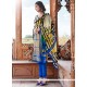 Demure Cream Print Work Pashmina Churidar Designer Suit