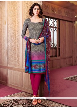 Multi Colour Pashmina Churidar Designer Suit