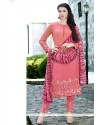 Angelic Hot Pink Georgette Pant Style Suit