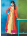 Orange And Yellow Georgette Anarkali Suit