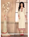 Sophisticated Off White Designer Straight Salwar Suit