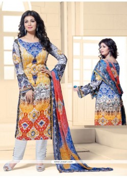 Ayesha Takia Print Work Designer Straight Salwar Suit