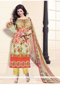 Ayesha Takia Cotton Print Work Designer Straight Salwar Suit
