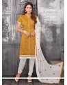 Artistic Chanderi Cotton Churidar Designer Suit