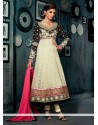 Off White And Black Georgette Salwar Suit