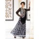 Enticing Zari Work Georgette Black Designer Gown