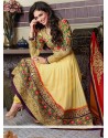 Yellow Resham Enhanced Ankle Length Anarkali Suit