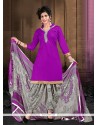 Imperial Purple Designer Patila Salwar Suit
