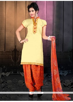 Monumental Cotton Lace Work Designer Patila Salwar Suit