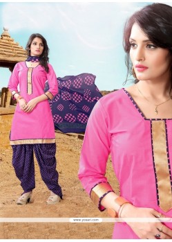 Aesthetic Pink Designer Patiala Suit