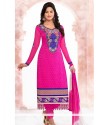Captivating Pink Georgette Churidar Salwar Suit