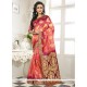 Vivid Banarasi Silk Lace Work Designer Saree